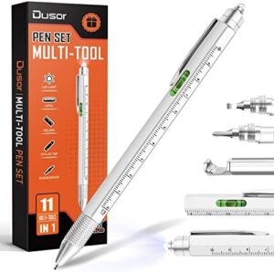 Dusor Gifts for Dad, 11 in 1 Multitool Pen, Gifts for Men, Him, Husband, Father's Day Gifts from Daughter, Cool Gadgets Tools for Men, Birthday Gifts for Men, Dad Gifts for Men Who Have Everything