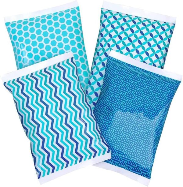 Thrive Ice Packs for Lunch Bags - Reusable Ice Packs for Cooler and Lunch Box - Long Lasting, Lightweight, Soft Gel Ice Packs for Camping, Beach Bags, Picnics, Injuries - Pack of 4