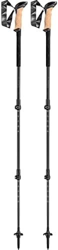 LEKI Black Series Carbon Adjustable Lightweight Walking Poles for Trekking & Hiking