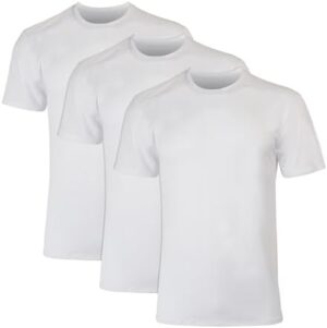 Hanes Men's Moves Mesh T-Shirt, X-Temp Moisture-Wicking Tee, White Or Black/Grey, 3-Pack