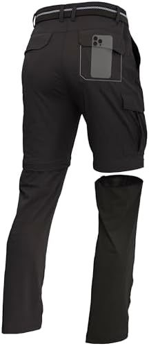 Mens Hiking Convertible Pants Zip Off Quick Dry Lightweight Fishing Safari Travel Camping Outdoor Cargo Pants