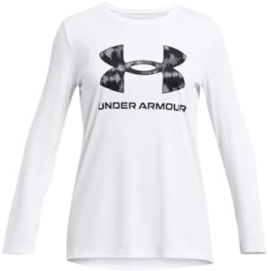 Under Armour Girls' Tech Big Logo Printed Long Sleeve