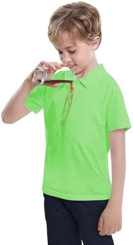 Toddler to Youth Stain Resistant Polo Shirts Kids Collared Golf T-Shirt School Uniform for Boys and Girls