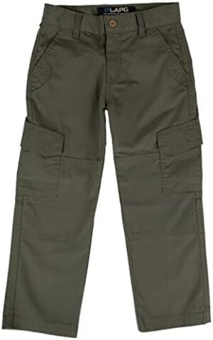 LAPG Kid's Rip-Stop Cargo Pants, Youth Tactical Outdoor Pants, Durable Children's Hiking, Camping, Adventure Pants