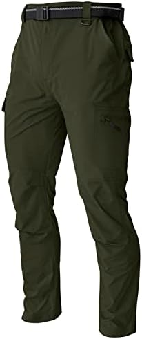 Men's Cargo Work Hiking Pants Lightweight Water Resistant Quick Dry Fishing Travel Camping Outdoor Breathable Multi Pockets