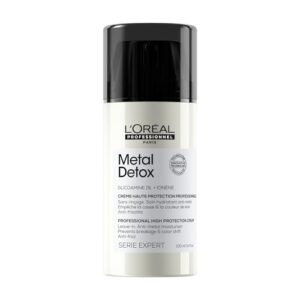 L'Oreal Professionnel Metal Detox Smoothing Cream | Hydrates, Protects Against Frizz, UV & Metals | For All Hair Types | Lightweight Styling Leave-In Treatment