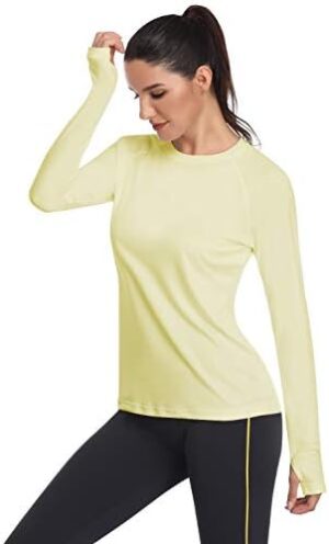 HISKYWIN Women's UPF 50+ Sun Protection Long Sleeve Shirts Outdoor Hiking Fishing Tops