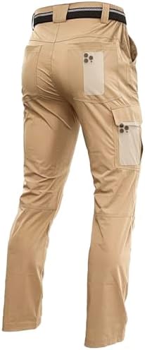 Men's Lightweight Hiking Cargo Work Pants Quick Dry Water Resistant Fishing Travel Climbing Outdoor Stretch Pants