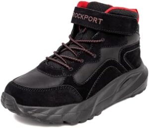 Rockport Kids Shoes Hiking Boots Boys High-Top with Bungee & Strap, Outdoor Trekking Shoes with Traction Outsole (Big Kid/Little Kid/Toddler Sizes)