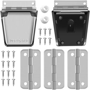 Cooler Stainless Steel Hinge & Latch Set, for Igloo Cooler Replacement Parts, Ice Chest Hinges, Latch Posts, and Screws, Cooler Replacement Parts. High Strength Cooler Latch Replacement Parts Set.