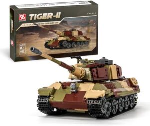 DAHONPA Tiger II Army Tank Building Block(900+ PCS),WW2 Military Historical Collection Tank Model with Soldier Figures,Toys Gifts for Kid and Adult