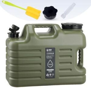 5 Gallon Water Jug,Thickened Water Storage Overlanding Gear Containers, Camping Essential Leak-Proof Green Portable Water Tank,BPA Free Outdoors Hiking