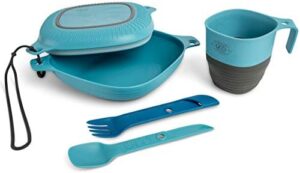 UCO 6-Piece Camping Mess Kit with Bowl, Plate, Camp Cup, and Switch Spork Utensil Set