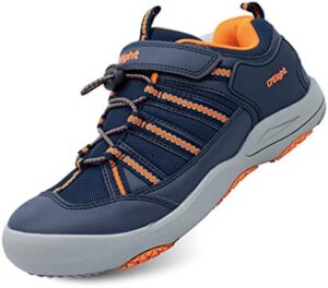 i78 Low Top Kids Boys Sports Hiking Shoes Breathable Synthetic Leather Sneakers Non-Slip Lightweight for Outdoor Running Trekking Trail Walking