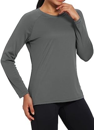 BALEAF Women's UPF 50+ Sun Shirts Long Sleeve UV Protection Rash Guard Lightweight Quick Dry SPF Hiking Tops Outdoor