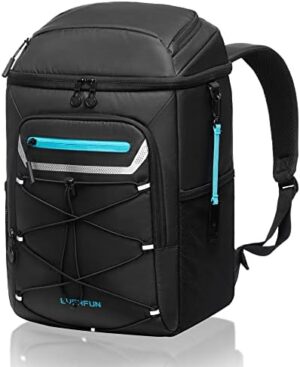 EVERFUN Cooler Backpack Insulated Leakproof 30/36 Cans, Cooler Bag with 2 Insulated Compartments Waterproof, Lightweight Hiking Beach Lunch Travel Camping Cooler for Men and Women