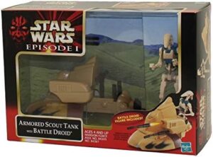 STAR WARS EPISODE I " ARMORED SCOUT TANK w/ BATTLE DROID "