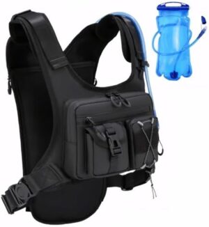 USA Original Patent Running Hydration Vest Backpack, Lightweight Chest Pack with 2.0L Water Bladder Bag Daypack for Hiking Running Cycling Race Marathon for Women Men