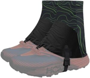 Trail Gaiters, Waterproof Low Shoe Protectors, Adjustable Boots Protectors for Hiking & Running - Prevents Debris in Shoes