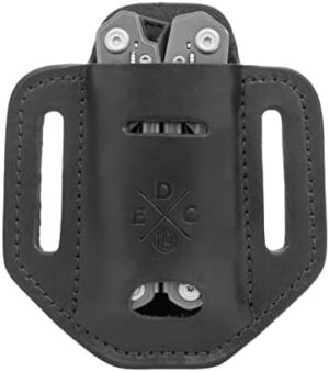 Multitool Sheath, American Leather, Multitool Pouch for Belts, Compatible with Heavy Duty Leatherman, SOG and Gerber Multitools - Easy Slide Holster, Black