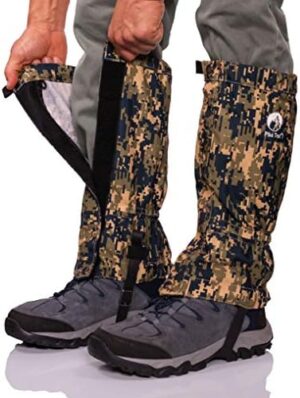 Pike Trail Waterproof Adjustable Leg Gaiters: for Hiking in Mud, Sand, and Snow - Hunting, Mountain Climbing, or Snowshoeing