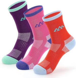 innotree 3 Pack Women's Merino Wool Hiking Socks, Half Cushioned Hiking Thermal Socks Moisture Wicking Micro Crew Socks