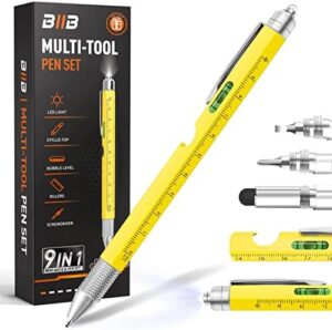 BIIB Stocking Stuffers for Adults Men, Gifts for Men, 9 in 1 Multitool Pen Mens Gifts for Christmas, Stocking Stuffers for Him, Gifts for Dad Him, White Elephant Gifts for Adults, Gadgets for Men