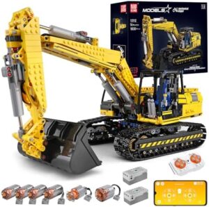 Mould King 13112 RC Excavator Building Set for Boys, 1830 Pieces Building Blocks APP Remote Control Truck Construction Vehicles Model with Motor, STEM Engineering Toys for Kids