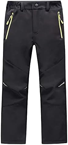 LANBAOSI Kids Boys Girls Waterproof Outdoor Hiking Pants Warm Fleece Lined