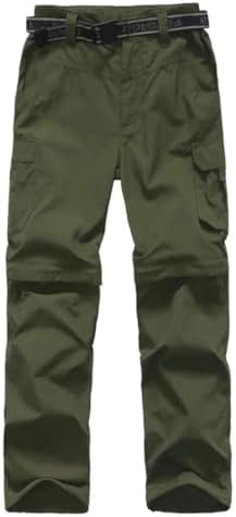 Boy's Outdoor Quick Dry Pants Kids' Cargo Pant Casual Hiking Climbing Convertible Trouser Fishing Pants