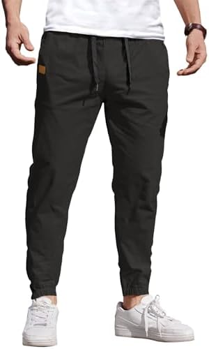 COOFANDY Mens Casual Joggers Pants Elastic Drawstring Chino Cargo Pants Hiking Outdoor Track Sweatpants