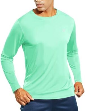 Men's Workout Shirt Dry Fit Athletic Running T-Shirts Short Sleeve UPF 50+ Sun Protection Gym Tee Top