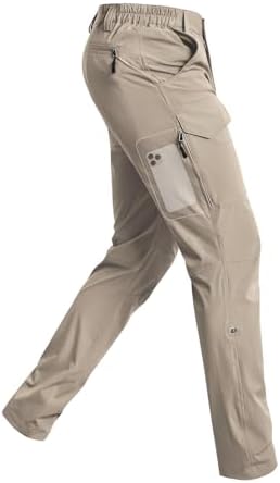 Cycorld Men's-Hiking-Pants-Lightweight-Water-Resistant-Quick-Dry Stretch Cargo Tactical Pants for Work Travel Camping Fishing