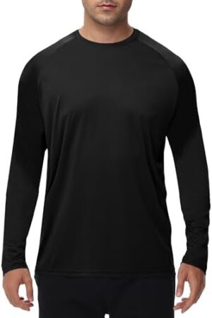 Long Sleeve Shirts for Men - Dry Fit Moisture Wicking UV UPF Sun Protection T-Shirts for Fishing Workout Swim