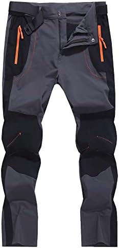 Men's Hiking Cargo Pants Quick-Dry Outdoor Water Resistant Lightweight Mountain Breathable Zipper Pocket Work Pants