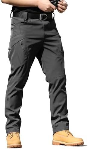 AUTIWITUA Men's Tactical Cargo Pants Water Resistant Lightweight Hiking Pants Outdoor Work Pants with Multi Pockets(No Belt)