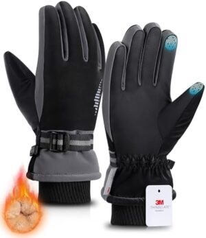 rivmount Winter Gloves Women Men, Thermal Ski Gloves for Cold Weather with Warm, Waterproof, Touchscreen for Running, Skiing