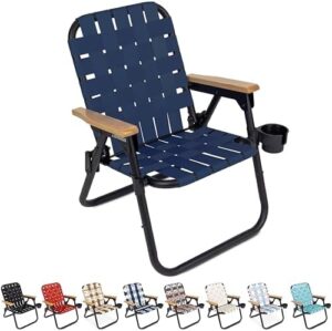 GoSports WOVN Premium Beach & Camping Chairs - Folding Backpack Chairs for Adults - 9 Styles Available