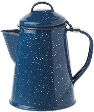 GSI Outdoors Enamel Coffee Pot for Storing Hot Coffee, Tea and Water for Camping, Cabin & Farmhouse - 3 Cup