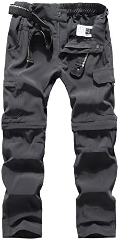 DAFENGEA Kids Hiking Cargo Pants Casual Outdoor Quick Dry Hiking Mountaineering Convertible Trousers