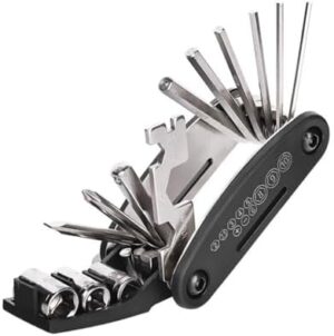 Bike Tool Kit, 13 in 1 Bike Multitool, Bike Repair Tool Kit, Includes 6 Hex Wrenches in Different Sizes, Suitable for Most Bicycles