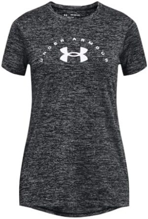 Under Armour Girls' Tech Twist Arch Big Logo Short-Sleeve Crew Neck T-Shirt