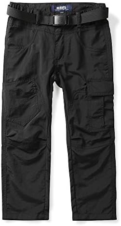 Mesinsefra Kids'Cargo Pants,Boy's Casual Outdoor Quick Dry Lightweight Hiking Climbing Camping Fishing Trousers