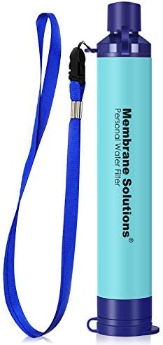 Membrane Solutions Straw Water Filter, Survival Filtration Portable Gear, Emergency Preparedness, Supply for Drinking Hiking Camping Travel Hunting Fishing Team Family Outing