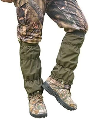 Adjustable Snake Gaiters for Men & Women, Thicken Snake Proof Boot Gators, Snake Bite Protection Guards Chaps, Waterproof Leg Gators for Hiking, Hunting, Snow, Snowshoeing, Rattlesnake