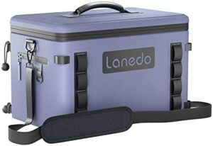 34/28-Can Lanedo Soft-Sided Cooler-Collapsible, Waterproof,Use as a Beach Cooler, Soft Ice Bag, Ice Chest, or Travel Cooler for Food Shopping, Camping, Kayaking, Fishing, and Multi-Person Lunch Bag