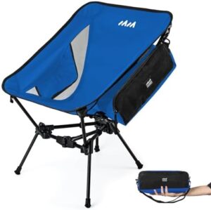 UltraPort Portable Camping Chair, Ultralight Backpacking Chair, Lightweight Camping Chair for Outdoor Camp, Hiking, Travel, Beach, and Picnic - Compact Design (Blue)