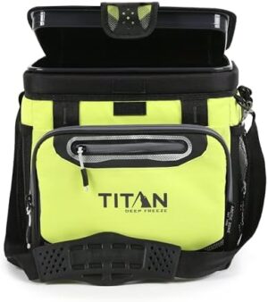 Titan Deep Freeze Cooler Zipperless Hardbody Cooler - Deep Freeze Insulation, HardBody Liner, and SmartShelf