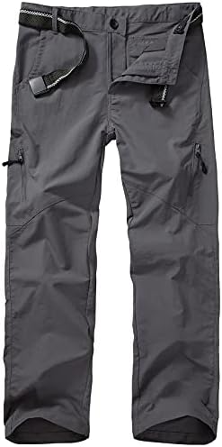 Kids' Cargo Pants, Boy's Casual Outdoor Quick Dry Waterproof Hiking ClimbingTrousers (9030#Grey, 12 Years)'