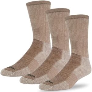 J.B. Field's Hiker GX 74% Merino Wool Hiking Crew Sock, All Season, Trekking & Outdoor Activity, 3 Pairs